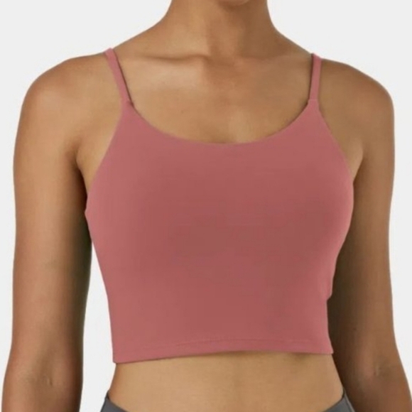 Halara Basic Padded Workout Cropped Tank Top Dusty Rose S - Picture 9 of 9
